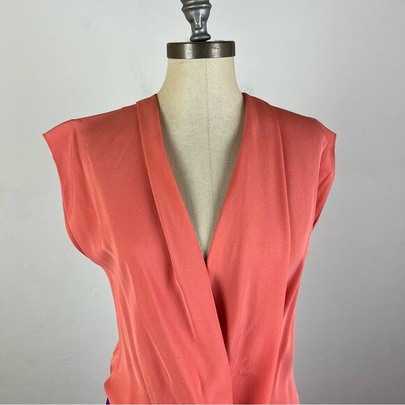 Diane Von Furstenberg Colorblock Silk Dress Size 2 - Picture 3 of 7